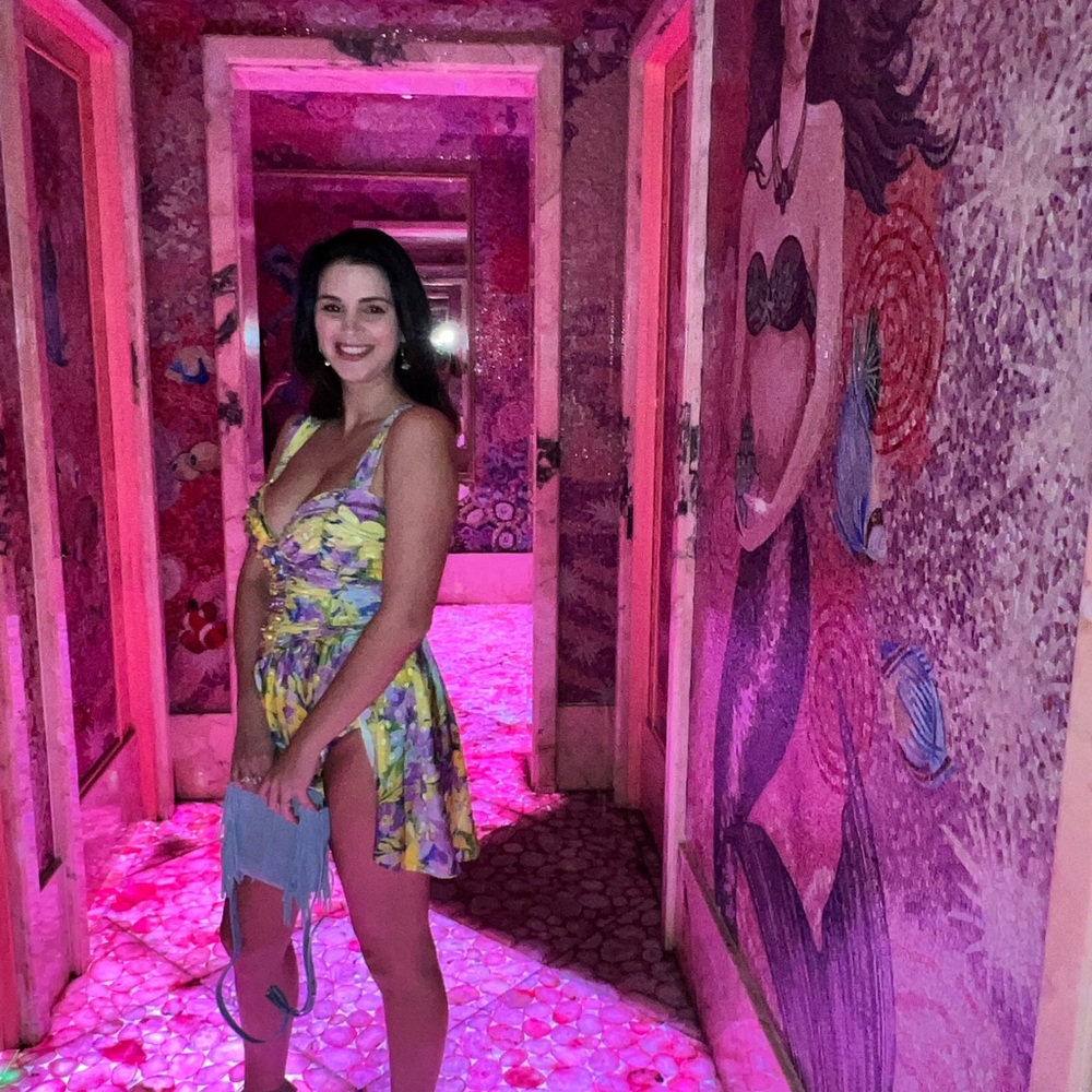 Selling this for love and lemons dress. It does have a slit and body suit.